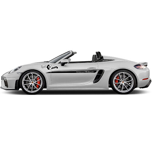 Adesivo Vinilico Strisce Laterali Racing per Porsche 718 Spyder 2022