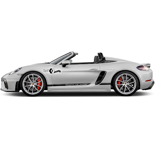 Strisce Adesive in Vinile per Minigonne Racing per Porsche 718 Spyder 2022