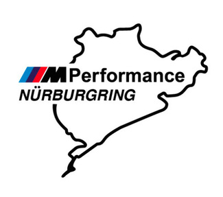 2 adesivi per decalcomanie Nurburgring M Performance in vinile BMW M3 M5 M
