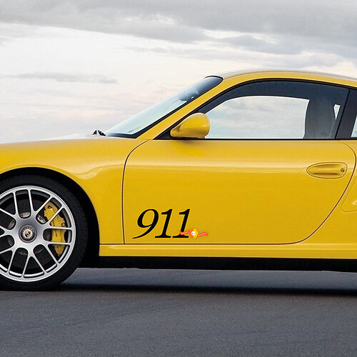2x adesivi Porsche Porsche 911 Signature Side Decal Adesivo di decalcomania

