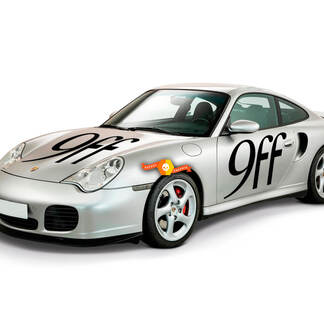 2 adesivi Porsche Porsche 9ff Signature Adesivo decalcomania cofano porte laterali
