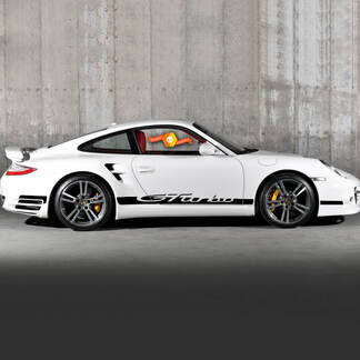 Coppia Porsche 9ff Gturbo Side Decal Rocker Panel Stripes Door Kit Decal Sticker
