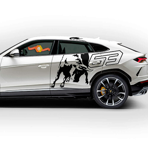 Kit Adesivi Laterali Bull 63 per Lamborghini Urus 2021-2026