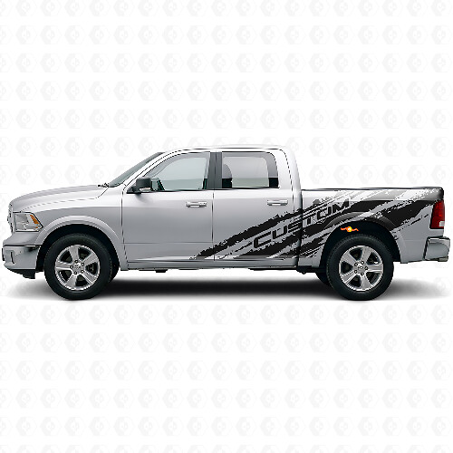 Kit adesivi laterali personalizzati in vinile Splash Mud per Dodge Ram 1500 Rebel