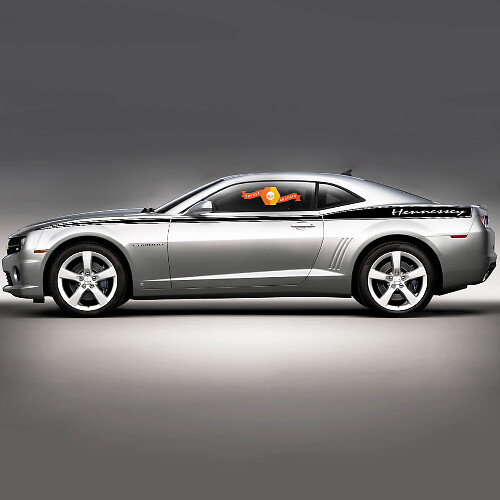 Coppia Grafica laterale Chevrolet Camaro per Chevrolet Camaro 2010-2015 Testo personalizzato
