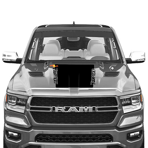 Adesivo in vinile fascia black-out per cofano Dodge Ram 1500 TRX 2019+