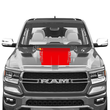 Adesivo in vinile fascia black-out per cofano Dodge Ram 1500 TRX 2019+_3