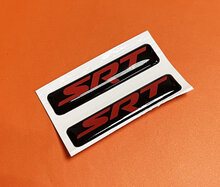 2x SRT rosso e nero Challenger/Charger/Durango portachiavi con inserti emblema a cupola adesivo decalcomania
 3