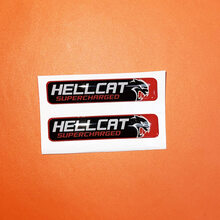 2 adesivi con emblema a cupola per portachiavi Hellcat Supercharged Challenger/Charger/Durango
 2