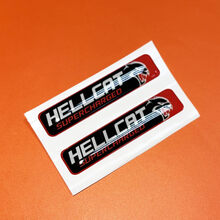 2 adesivi con emblema a cupola per portachiavi Hellcat Supercharged Challenger/Charger/Durango
 3