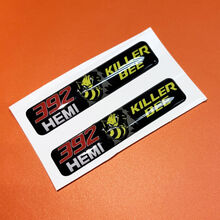 2x 392 HEMI Killer Bee Challenger/Charger/Durango Key Fob Intarsi emblema a cupola Adesivo Decalcomania
 2
