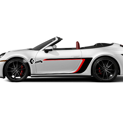 2 Porsche 911 Porsche Carrera 2 colori Accent Line Side Doors Kit Wrap Decals Adesivi
