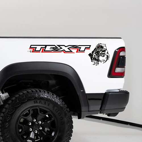 Kit Adesivo in Vinile TRX Eating Raptor per il Piano di Appoggio Dodge Ram TRX 2023
