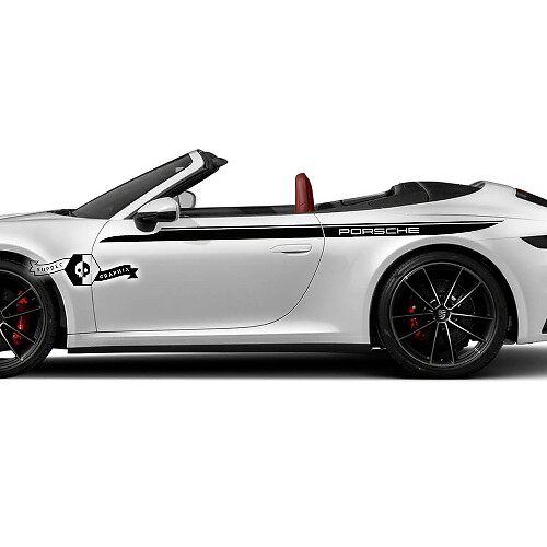 2 nuove Porsche 911 Porsche Carrera Stripes Doors Up Kit adesivo decalcomania
