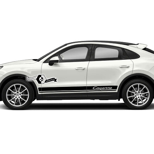 Porsche Cayenne S GTS Turbo Turbo Strisce Laterali Adesivi Decalcomanie 2003 presenti