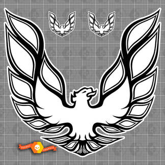 Firebird Trans Am Pontiac Hood Bird Decal grafica due colori 45 x 42 pollo urlante
