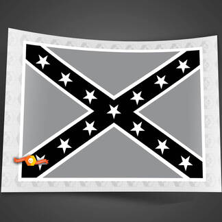 Generale Lee bandiera adesivo in vinile bianco e nero 34