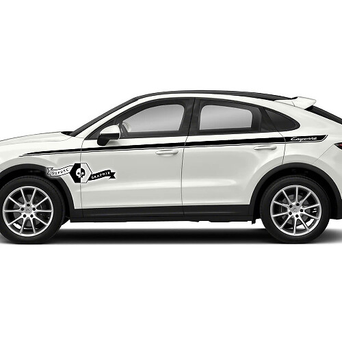Porsche Cayenne S GTS Turbo Turbo Strisce Laterali Sportelli Decalcomanie Adesivi 2003-2024