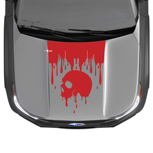 Caspetto di teschio grafica del sangue adesivi in ​​vinile decalcomanie si adattano a Suba Forester
 3