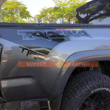 Coppia di TRD Tacoma in stile power truck Lines Side Side con strisce di colore vintage Kit di decalcomanie in vinile adesivi per Toyota Tacoma 16-23
 2
