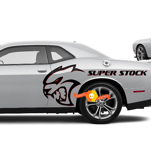Adesivi laterali in vinile Hellcat Super Stock per Dodge Challenger o Charger