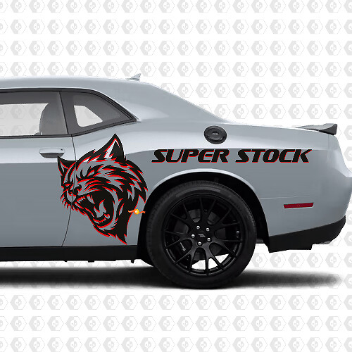 Kit Adesivi Laterali in Vinile Wildcat Super Stock per Dodge Challenger o Charger