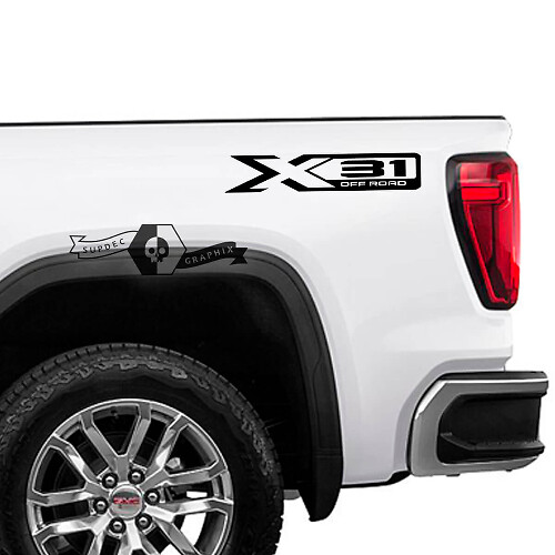 Coppia di Adesivi Laterali X31 Off Road per GMC Sierra 1500 2023