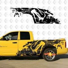 Dodge RAM 1500 SRT-10 Viper Snake stile Splash Grunge Stripes Kit adesivo in vinile decalcomania grafica
 2