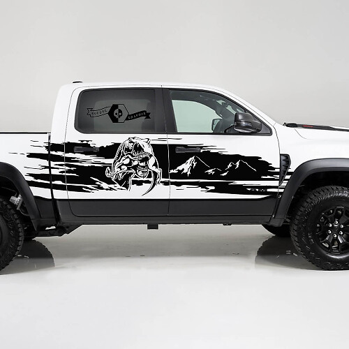Adesivo in Vinile Laterale Stinto TRX Eating Mountains per Dodge Ram 1500