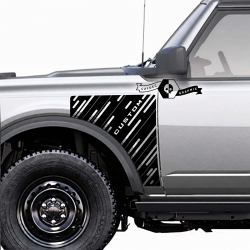 Everglades Style Diagonal CUSTOM Panel Pair — Adesivo in vinile (parafango anteriore) per Ford Bronco