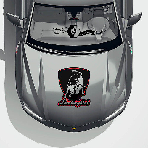 Lamborghini Urus 2021 2022 2023 Cappuccio Logo Vinyl Decal Sticker Grafica Trim 2 colori
