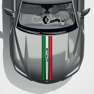 Lamborghini Urus 2020 2021 2022 2023 cappuccio bandiera italiana vinile decalcomania grafica
