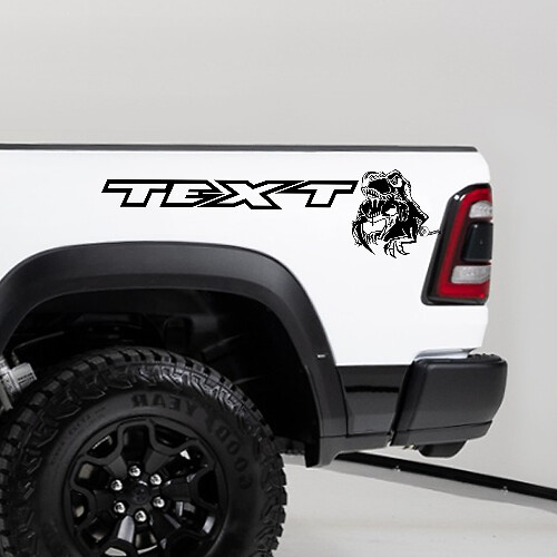 Set di Adesivi in Vinile TRX Eating Raptor per il Fianchetto del Dodge Ram 1500 TRX