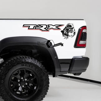 Coppia Dodge Ram TRX 2020 - 2023 TRX Eating Raptor Bed Side Decal Truck Vinyl Graphic -2 colori
