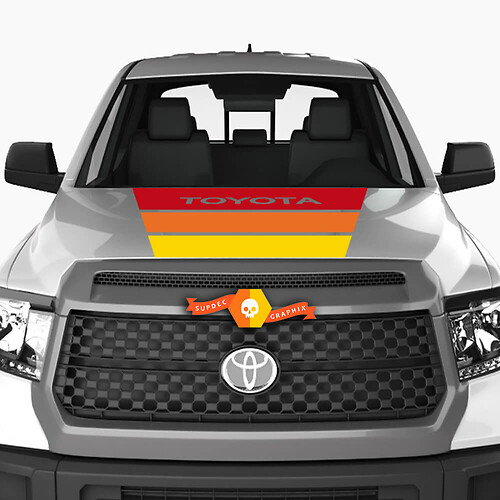 Decalcomania adesiva grafica per cofano Old School per TOYOTA TUNDRA 2018
