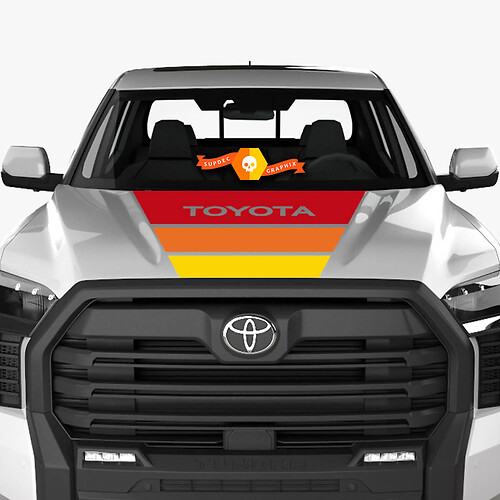 Decalcomania adesiva grafica per cofano Old School per TOYOTA TUNDRA 2023 +
