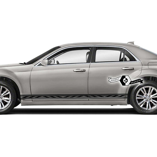 2 adesivi per decalcomanie in vinile per auto con grafica per pannello bilanciere Chrysler Touring
