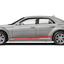 2X Chrysler 300 2022 2023 Logo Modern Touring Rocker Panel Grafica Adesivi per decalcomanie in vinile per auto
 3
