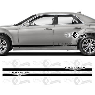 Coppia Chrysler 300 2022 2023 Logo Touring Rocker Panel Grafica Adesivi per decalcomanie in vinile per auto
