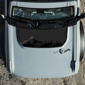 Badlands Hood Montagne Alberi Decal Sticker per Ford Bronco
