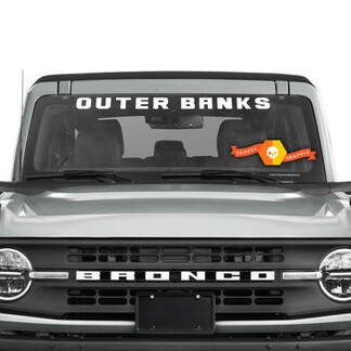 Bronco Outer Banks Logo Vinyl Decal Parabrezza Banner
