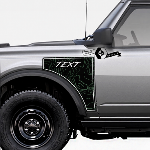 Coppia Musclecar horse Logo Topographic Map Everglades Style Side Panel Vinyl Decal Sticker Graphics Kit 1

