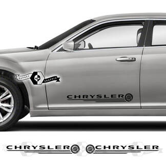 Coppia Chrysler 300 2021 2022 2023 Logo Touring Rocker Panel Grafica Adesivi per decalcomanie in vinile per auto
