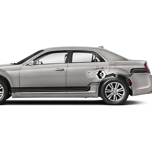 Chrysler 300 Linee grafiche per porte laterali Adesivi per decalcomanie in vinile
