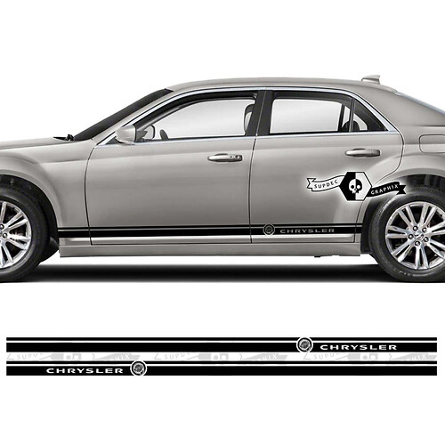 Coppia adesivi per decalcomanie in vinile con grafica per pannelli a bilanciere Chrysler 300
