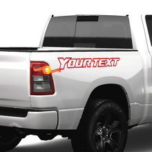 Adesivo in vinile personalizzato con contorno testo per comodino per Dodge Ram 1500_3