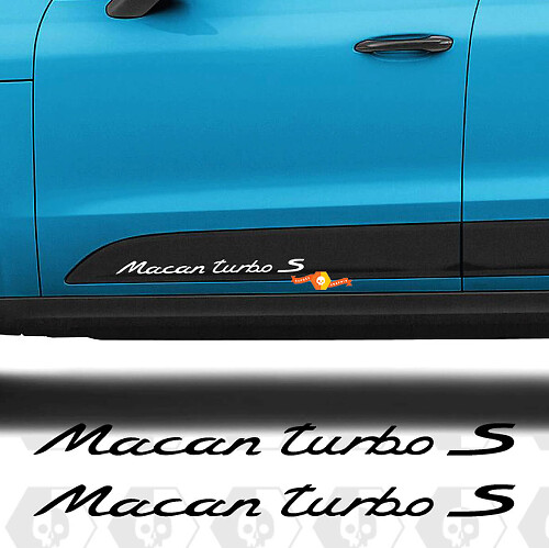 Coppia Adesivi Porsche Macan Turbo S Adesivo Decal Laterale Porte Porsche
