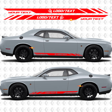 Adesivo in vinile a strisce stile Wildcat personalizzate per parafanghi Dodge Challenger_2