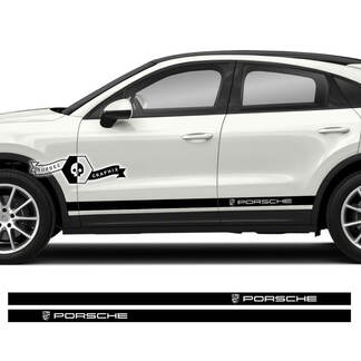 2 adesivi per decalcomanie per porte a strisce solide laterali Porsche Cayenne 2023 Porsche Cayenne
