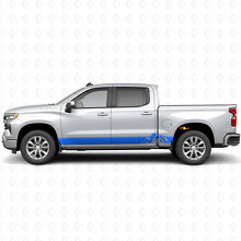 Strisce in vinile stratificate per porte e pannelli sottoporta Layered Peaks per Chevrolet Silverado 1500 T1XX 2019-2026_5